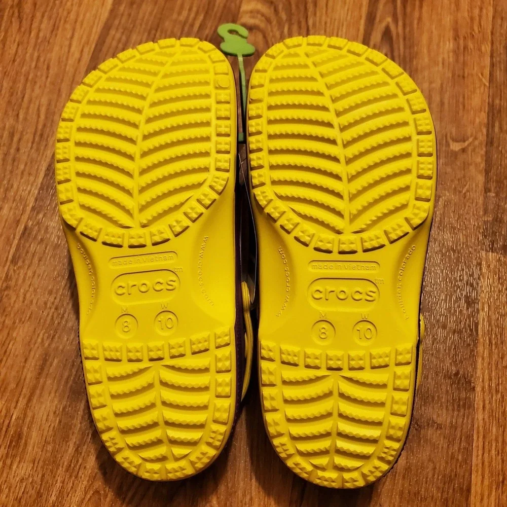 Crocs x Los Angeles Lakers Classic Clogs Men 8 Women‎ 10 Purple Slip On New